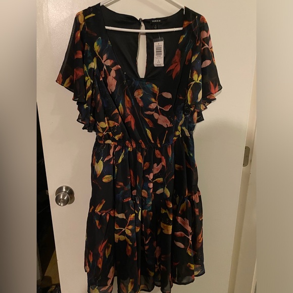 torrid Dresses & Skirts - Torrid Black Dress with Colorful Floral Design